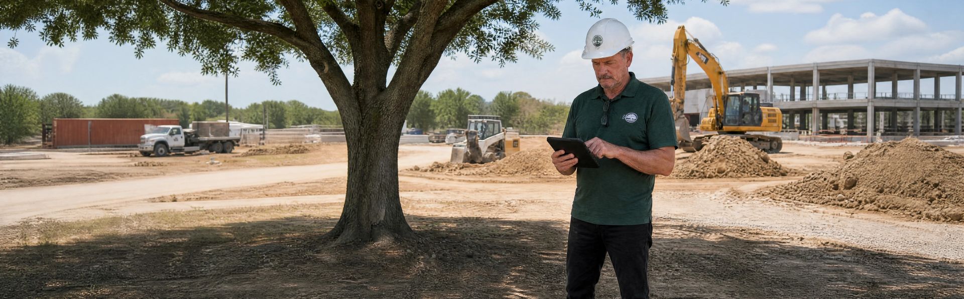 Arborist consulting on a Central Florida construction site